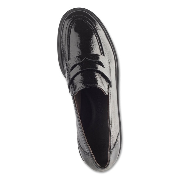 Paul Green Ogden Platform Loafer in Black Crinkled Patent Sz 4.5/US 7 - Picture 4 of 11